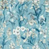 blue botanical wallpaper from harlequin