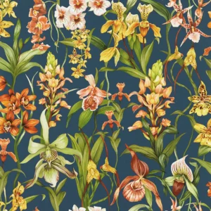 green botanical wallpaper from harlequin