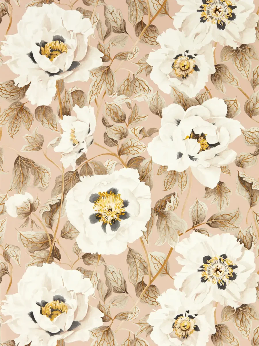 neutral botanical wallpaper from harlequin