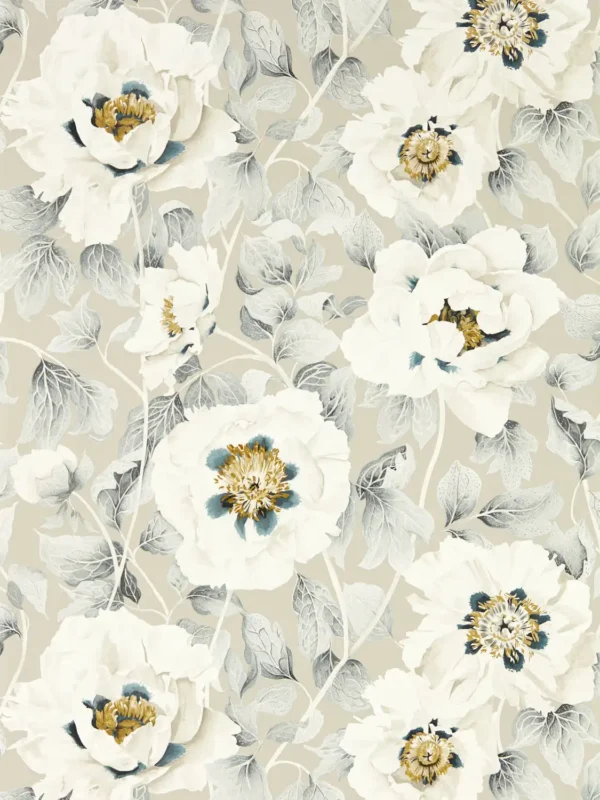 white botanical wallpaper from harlequin