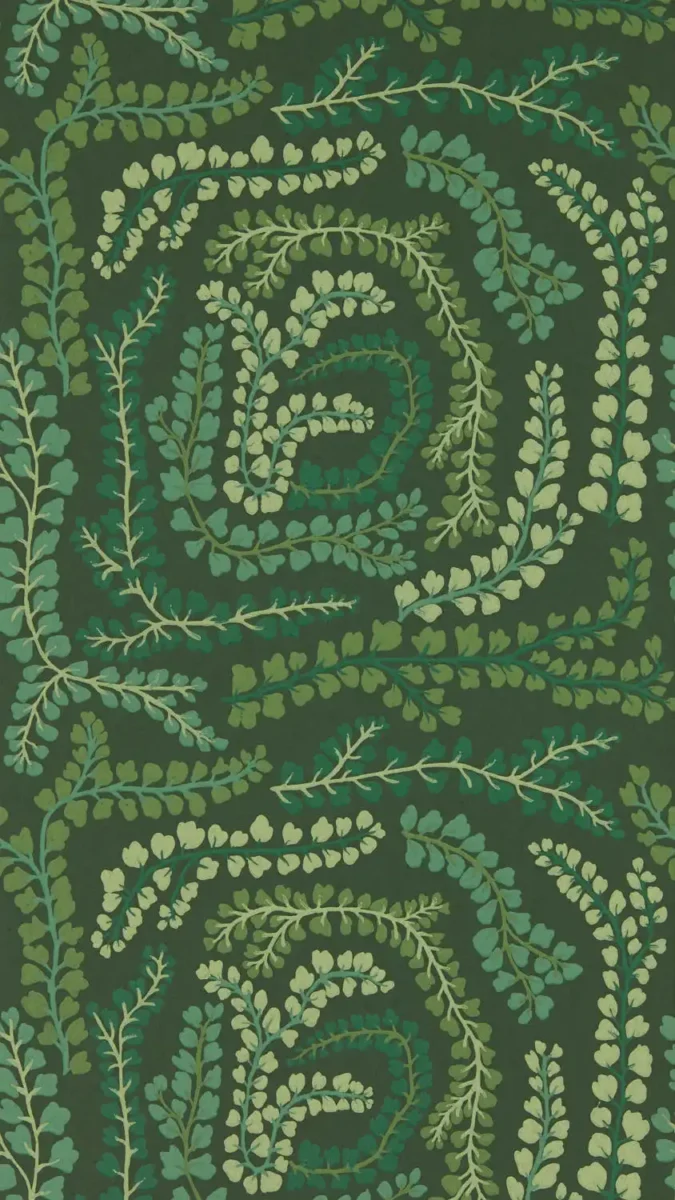 green botanical wallpaper from harlequin