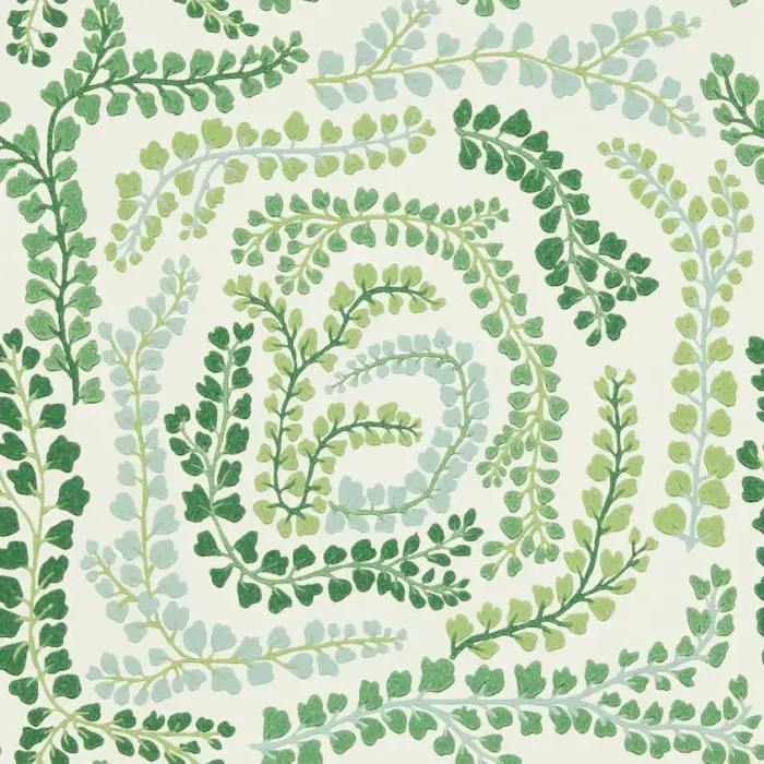 Fayola Wallpaper - Clover / Chalk swatch