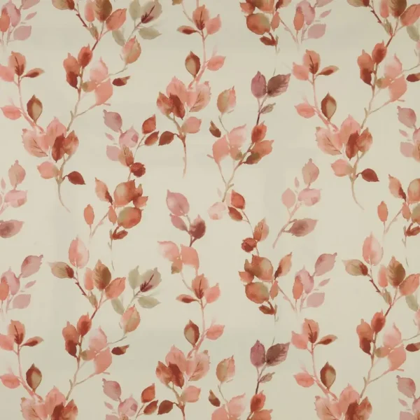 Reverie Fabric - Chintz by red botanical printed fabric from iLiv