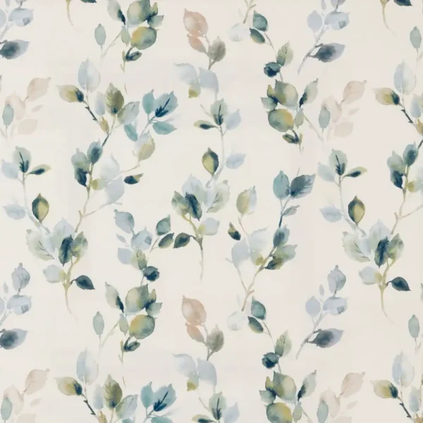 Reverie Fabric - Cornflower by blue botanical printed fabric from iLiv
