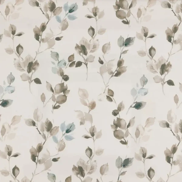 Reverie Fabric - Sky by neutral botanical printed fabric from iLiv