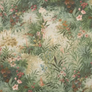 green botanical printed fabric from iLiv