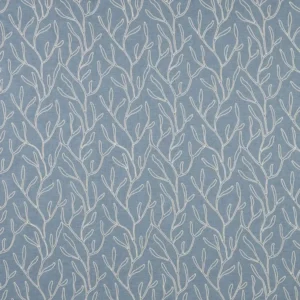 blue botanical embroideried fabric from iLiv