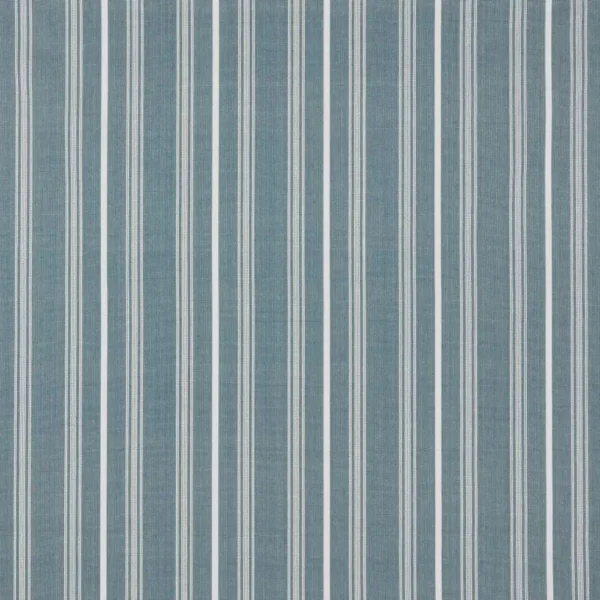 Breton Fabric - Sky by blue striped woven fabric from iLiv