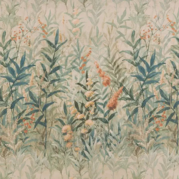blue botanical printed fabric from iLiv