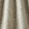 neutral botanical fabric with weave