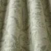 green botanical fabric with weave