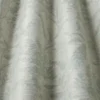 blue botanical fabric with weave