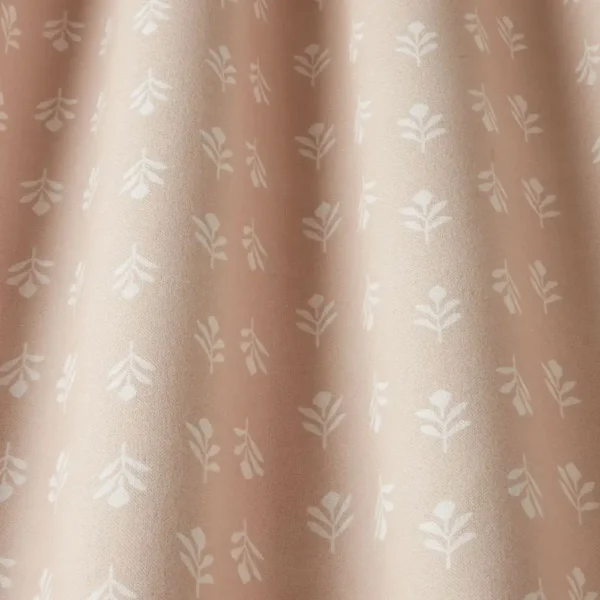 Little Bud Fabric - Blush by pink botanical fabric with weave