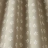neutral botanical fabric with weave