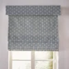 blue botanical blind with window