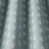 blue botanical fabric with weave