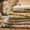 green botanical fabric with fabric