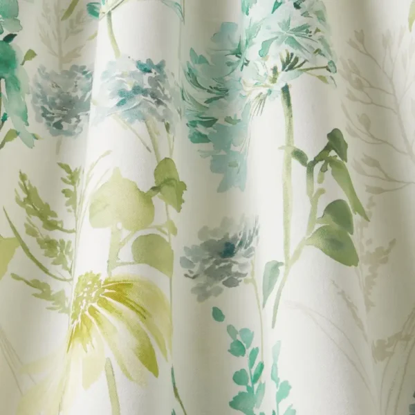 Wild Garden Cotton Fabric - Eden by blue botanical fabric with weave