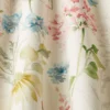 multicolour botanical fabric with weave