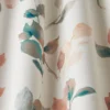 blue botanical fabric with weave