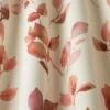 red botanical fabric with weave