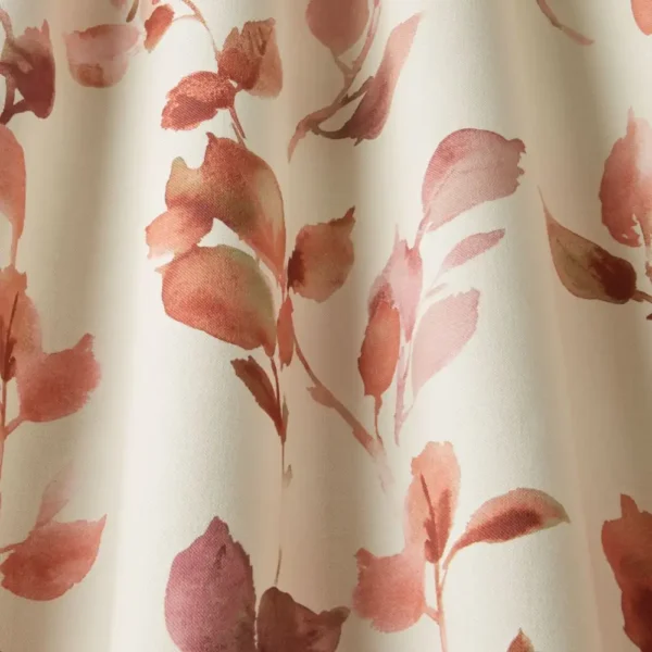 Reverie Fabric - Chintz by red botanical fabric with weave