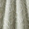 green botanical fabric with weave