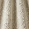 neutral botanical fabric with weave
