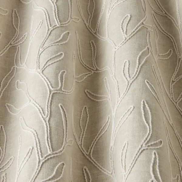 Twig Fabric - Cloud by neutral botanical fabric with weave