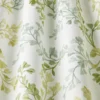 green botanical fabric with weave