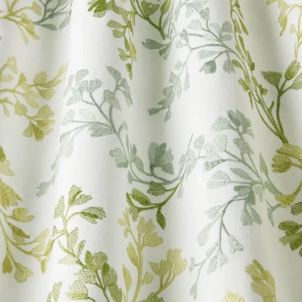 Willowbrook Fabric - Eden by green botanical fabric with weave
