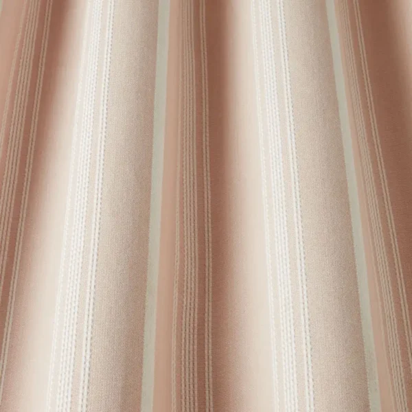 Breton Fabric - Blush by pink striped fabric with weave