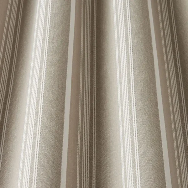 Breton Fabric - Cloud by green striped fabric with weave