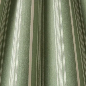 green striped fabric with weave