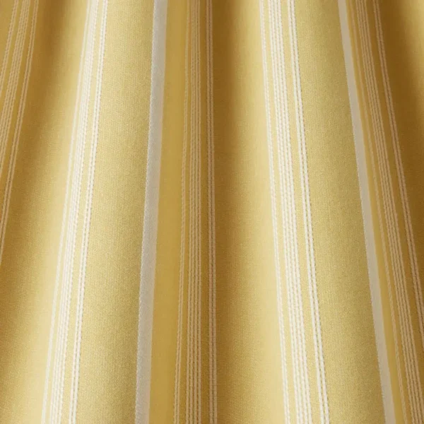Breton Fabric - Barley by yellow striped fabric with weave