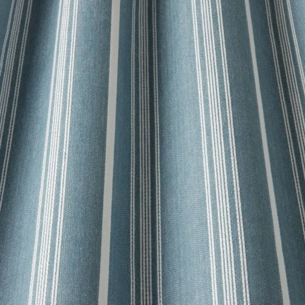 Breton Fabric - Sky by blue striped fabric with weave