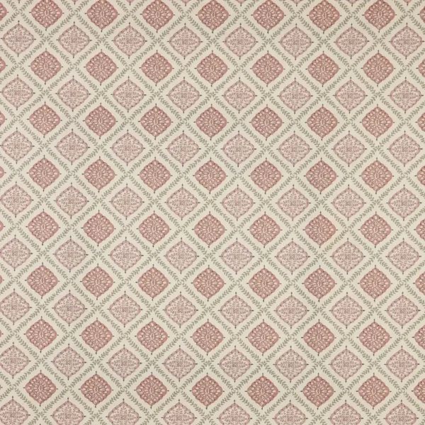 Napoli Fabric - Blush by pink checked printed fabric from iLiv