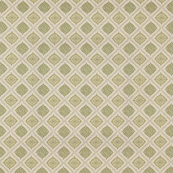 Napoli Fabric - Sage by green checked printed fabric from iLiv