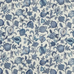 blue botanical printed fabric from iLiv