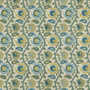 blue botanical printed fabric from iLiv