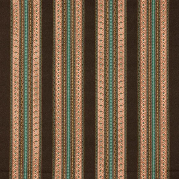 Severino Fabric - Charcoal by brown striped printed fabric from iLiv