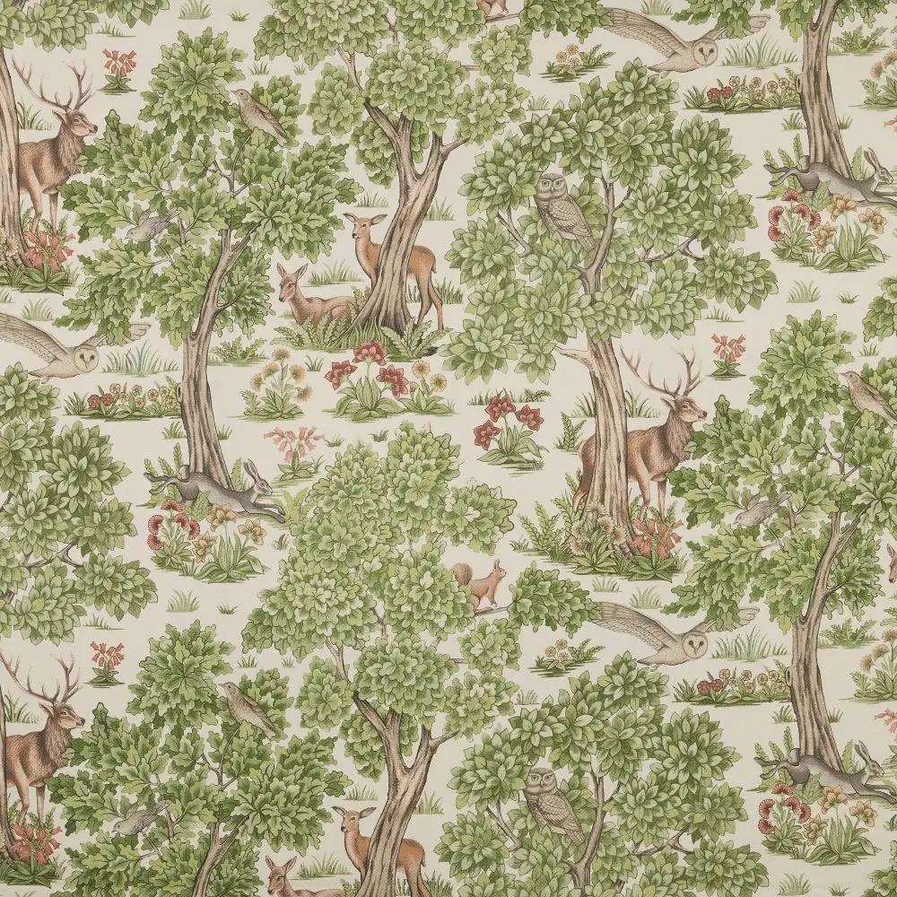 green botanical printed fabric from iLiv