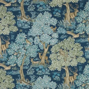 blue botanical printed fabric from iLiv