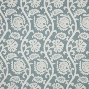 blue botanical embroideried fabric from iLiv