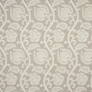 neutral botanical embroideried fabric from iLiv