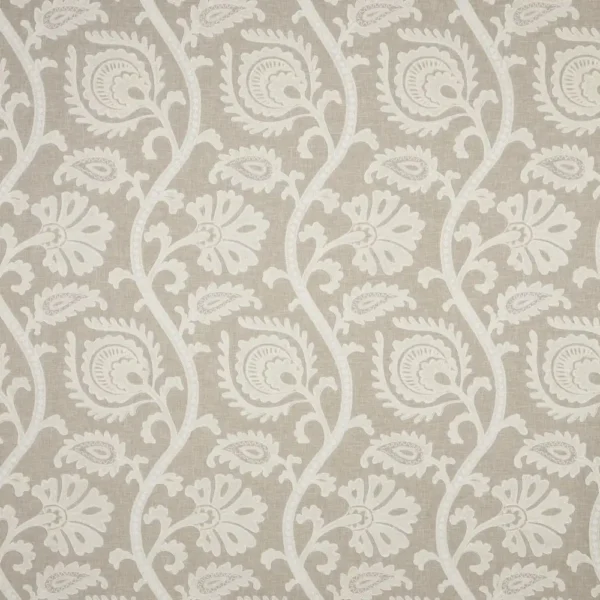 Seraph Fabric - Linen by neutral botanical embroideried fabric from iLiv