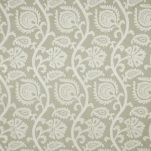 green botanical embroideried fabric from iLiv