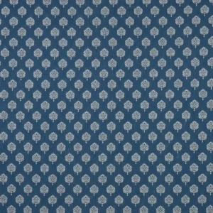 blue botanical woven fabric from iLiv