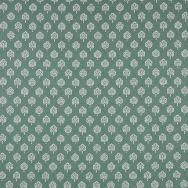 Segoa Fabric - Sea Green by blue botanical woven fabric from iLiv