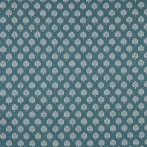 blue botanical woven fabric from iLiv